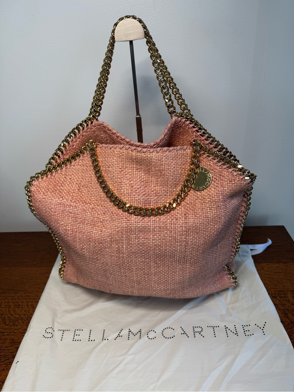 Stella McCartney Falabella Woven Raffia Medium Tote Bag w/COA